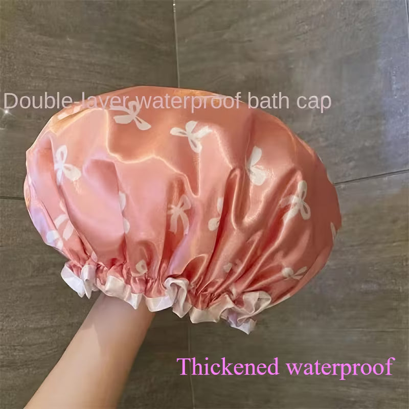 Double-Layer Printed Shower Cap