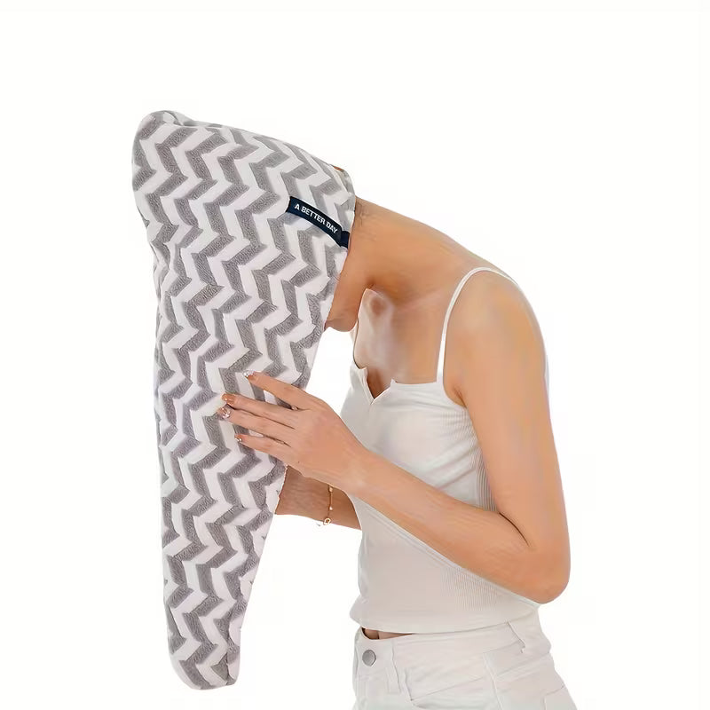 Modern Striped Quick-Dry Hair Wrap