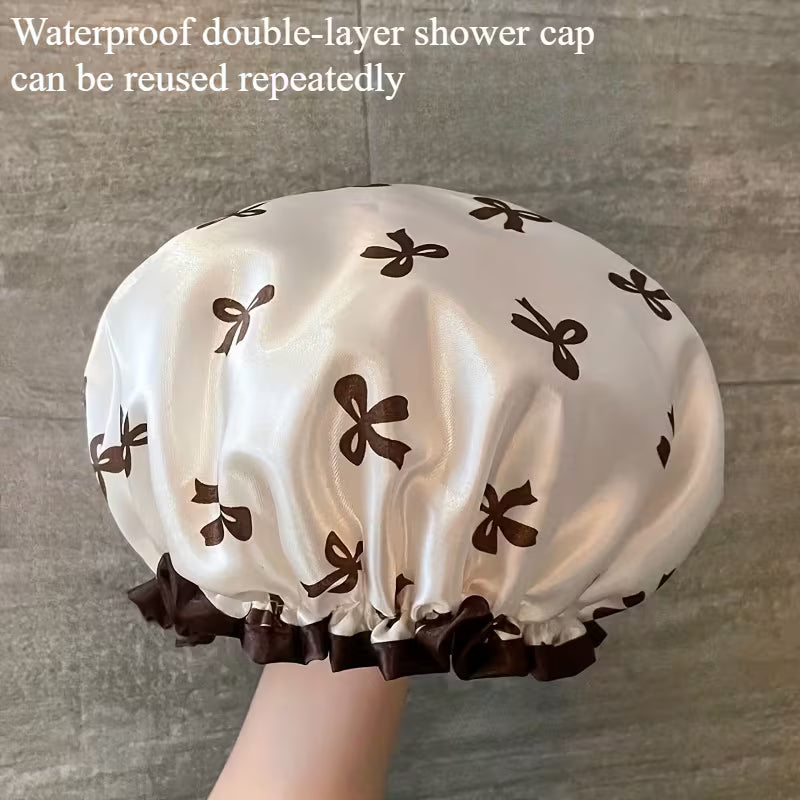 Double-Layer Printed Shower Cap