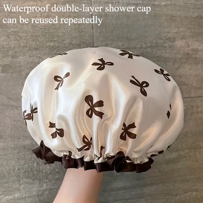 Double-Layer Printed Shower Cap