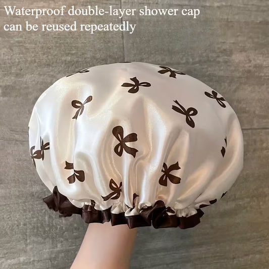 Double-Layer Printed Shower Cap